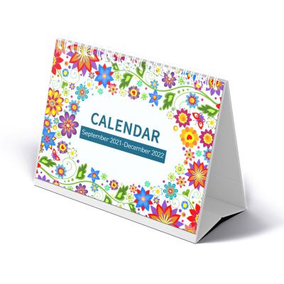 China 2022 Monthly Desk Calendars Hot Day Table Calendar Sale Business Planners Organizers Hold Table Grip Desk Spiral Calendar for sale