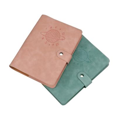 China New Style A5 Notebooks PU Notebook 6 Ring Binder Study Personal Diary Cute Leather Softcover Magnetic Planner Diary for sale