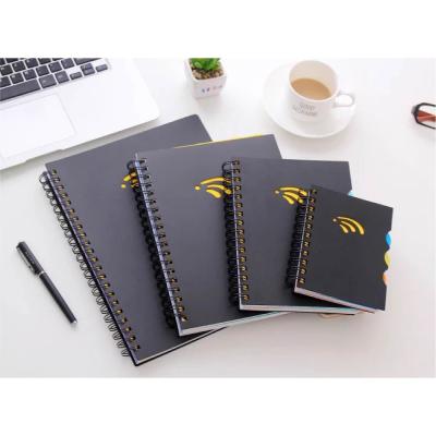 China Custom Printed A5 Sprial Plastic Notebook PVC Cover School Notepad School Stationery Product Waterproof Student Planner Diary for sale