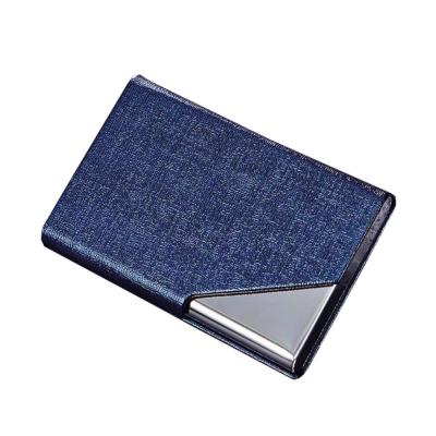 China Fashion Wholesale Card Holders Office Metal Men Card Holder Slim Luxury Logo 25pcs Leather ID Credit Card Holder for sale