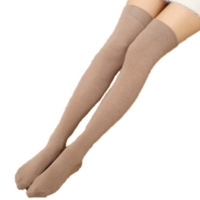 China New pure QUICK DRY women's sports socks spring and autumn color joker cotton knee socks for sale