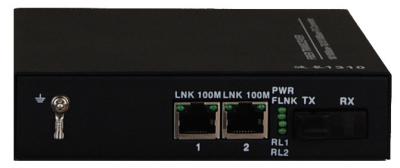 China 10/100/1000M Ethernet 2 Lan port Dual Fiber Media Converter for sale