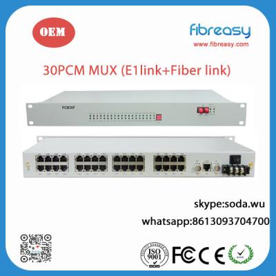 China 30PCM MUX with E1 link and optical link back up for sale