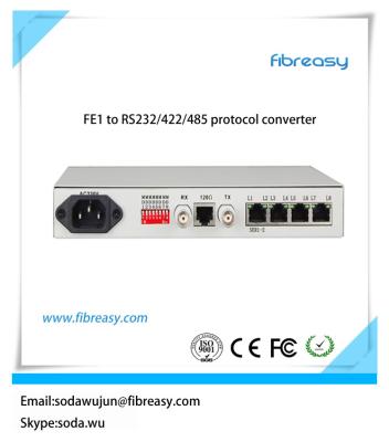 China Desk-top Interface converter of E1 to rs232 , E1 to RS422 , E1 to RS485  protocol converter for sale