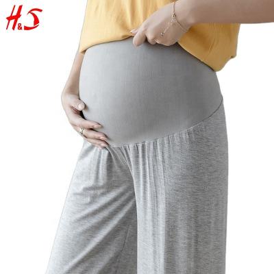 China Hotsell Breathable Good Quality Loose Wide Leg Pants Casual Maternity Pants Fashion Maternity For Pregnant Women for sale