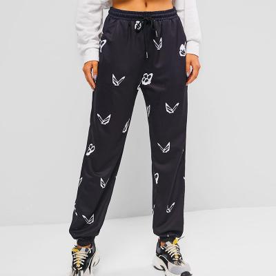 China 2022 Hotsell Streetwear Women Anti-Wrinkle Pants Butterfly Print Logo High Waist Women Jogger Custom Sweatpants for sale