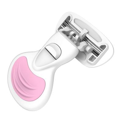 China New Mini Size System Razor Safety Blade Lady Women Five Blades Online Razor With Rubber Handle Color Customized for sale