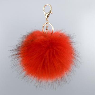 China Home Textile 13 Cm Large Home Textile Faux Chain Head Fox Fur Pom Poms for sale