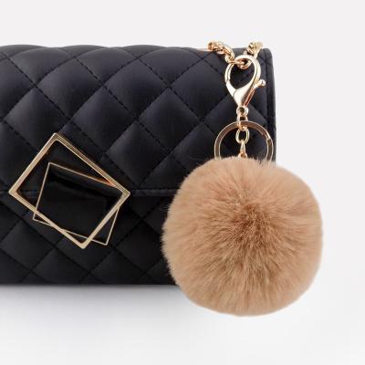 China European and American Style Synthetic Colored Ball Pompom Faux Fur Main Chain Pompom for sale