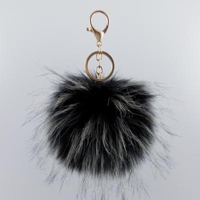 China Home Textile 13 Cm Large Chain Head Faux Raccoon Fur Pom Poms for sale