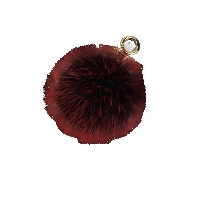 China Home Textile Fox Fur Pom Poms Real Fur Wholesale Home Textile 15cm Fox Fur Pompom for sale