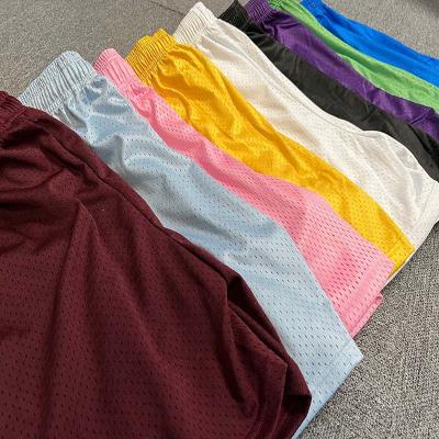 China Anti-wrinkle Summer Custom Design Mesh Shorts Sports Jogger Casual Logo Solid Color Sublimation Blank Plus Size Mesh Shorts for sale