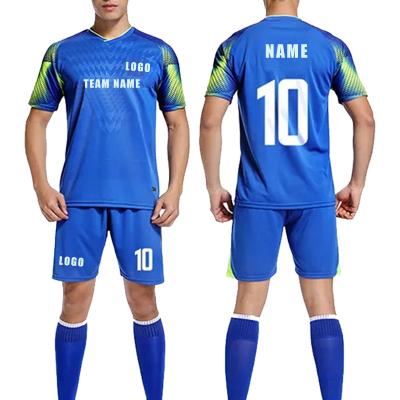 China Shirts & 2022 Wholesale Cheap Size Mesh Soccer Wear Men Black Custom Soccer Jerseys Football Tank Tops Soccer Uniforms Adults New for sale