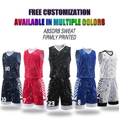 China Breathable Custom Cheap Reversible Basketball Tank Tops Sublimation With Numbers Team Blank Youth Reversible Uniforms Design Wholesale for sale