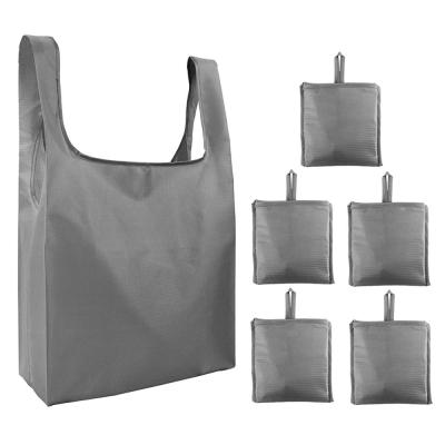 China Folding Shopping Bag Reusable Shopper Bag Fold Able Grocery Tote Bags With Heavy Duty Handles for sale