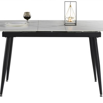 China 2021 New Design Round Table Modern Simple Rectangular Marble Dining Table for sale