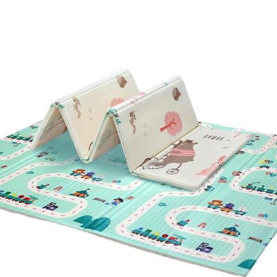 China Educational Toy XPE Folding Baby Game Mat Crawling Toys For Home Kids Climbing Mat Game Road Pad Living Room Kids Play Mat for sale