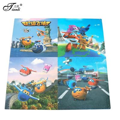 China Eco-Friendly Safety Eva Interlocking Alphabet Baby Playmat Toy Anime Pattern Puzzle Baby Playing Mats for sale