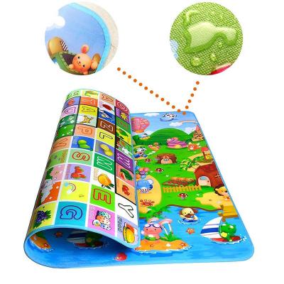 China Educational Reversible Kids Toy Cartoon Thick Extra Large Non-slip Picnic Blanket Home Floor Mat Outdoor Waterproof Crawling Mat for Kids for sale