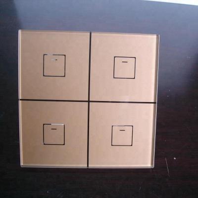 China EU Standard Wall Light Touch Screen Switch Glass Panel 86*86mm for sale