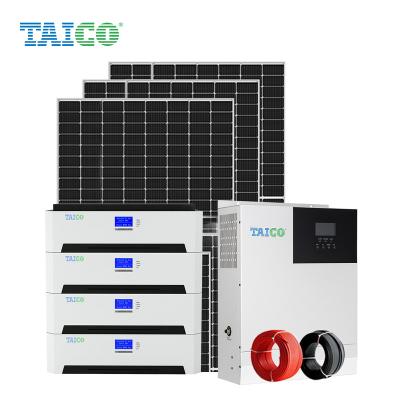 China Home High Efficiency Off Grid 3kw 5kw Solar System 5000w Home Power Kit 5kw 2kw 5kva Solar Power System for sale