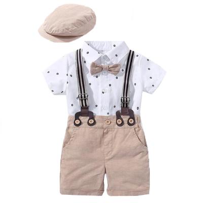 China 2 Piece Spandex/Cotton Rompers Newborn Baby Costume 1 Year Old Baby Boy Newborn Boys Clothes for sale