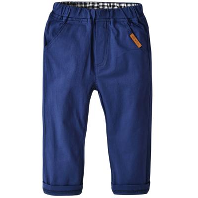 China Pure Color Anti-Static Boy Woven Pants Waistband Elastic Children Casual Pants for sale