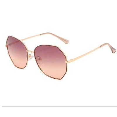 China Fashion Sunglasses Ladies Irregular Trend Polarized Sunglasses Round Thin Polygon Gradient Retro Face Ladies Sunglasses for sale