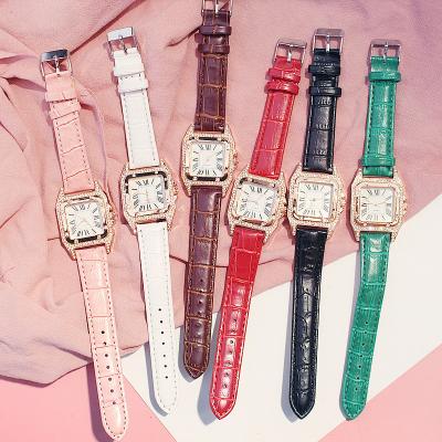 China Water Resistant 2022 New Fashion Watch Wine Barrel Belt Feminine Square Ladies Watch Student Korean Casual Watch for sale