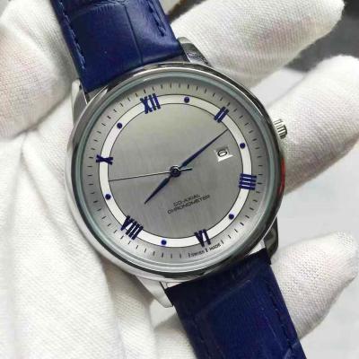 China Custom LOGO Men's Automatic Date Watch Belt Calendar Trend Fashion Luxury Quartz Watch for sale