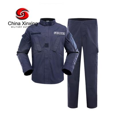 China ACU Breathable Custom Tactical Clothing Navy Blue Military Clothes Police Shirt Uniform For Army for sale