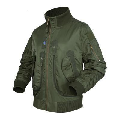 China Waterproof Polyester Keep Warm Green Military Jacket Military Jacket Army Pilot Jacket for sale