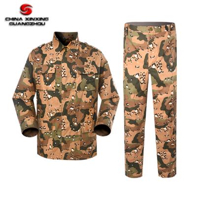 China anti-static bdu uniform tactical uniform twill camouflage desert military uniform for sale