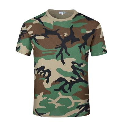 China Security Anti Shrink Custom Cotton Soldier Clothes Woodland Desert Camouflage Military 100% Tactical T-shirt for sale