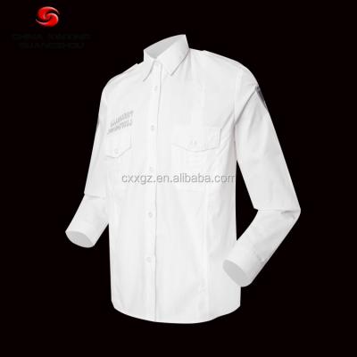 China Anti-pilling Georgian Army Officer Dress Shirt With Embroidery White Mens Shirts Military Shirt for sale