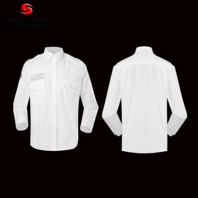 China Official Anti-pilling Cotton Polyester Long Sleeve Dress Shirts For Men Army Shirt Military Shirt for sale