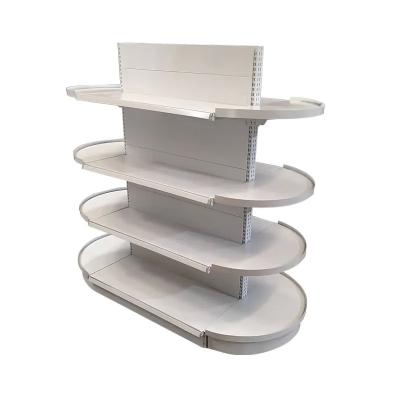 China Factory Customized Size Thickness Color Round Gondola Display Shelf Round Gondola Shelf Exhibit Shelf for sale