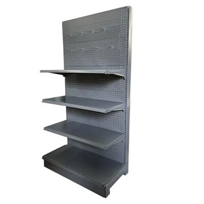 China Factory custom color size Gray hole back board shop display shelf wall display shelf for sale