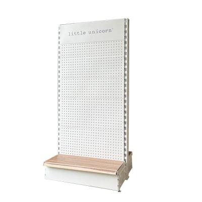 China Factory custom color size white hole back board display shelf exhibition sample display rack jewelry store display shelf for sale