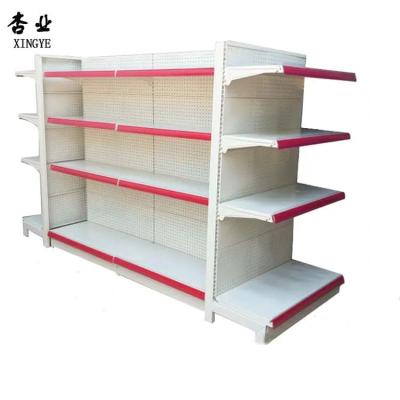 China Factory custom color size metal white supermarket shelf gondola for sale