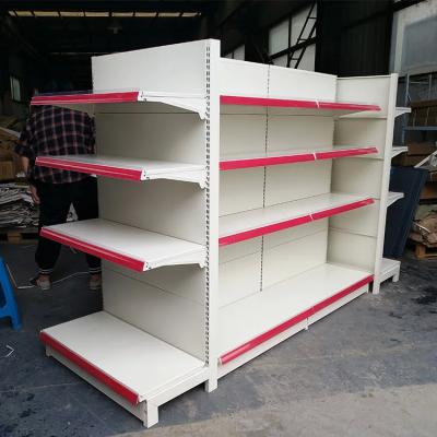 China Factory Hot Selling Design Supermarket Gondola Metal Display Rack Supermarket Shelf Equipment With Shop Design for sale