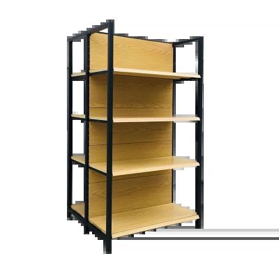 China Factory Customized Color Size Wood Grain Shelf Retail Wood Grain Display Stand for sale