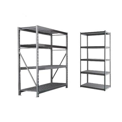 China Metal Angle Steel Rack Boltless Stacking 4-5 Layer Outer Hoist Hole Shelf for sale