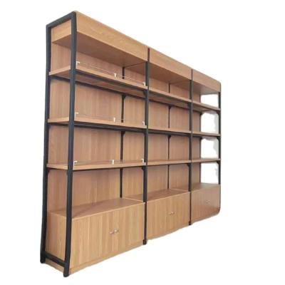 China Factory customized color size boutique store wooden shelves convenience store wooden shelves for sale