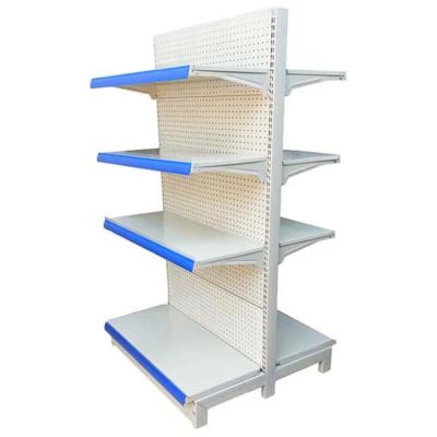 China Xingye Factory Custom Size red color double sided convenience store shelves with side net for sale