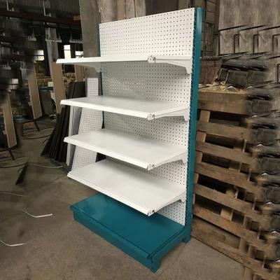 China single side blue flat back panel display shelves for retail stores grocery shelves for sale shelves for supermarkets for sale