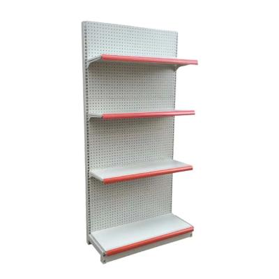 China shanghai xingye shelf white supermarket shelve single and double walling gondola rack shelf racks for grocery store for sale