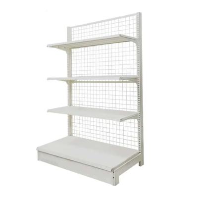 China Factory Customized Color Size Logo white single/double side supermarket shelf mesh shelf gride shelf for sale