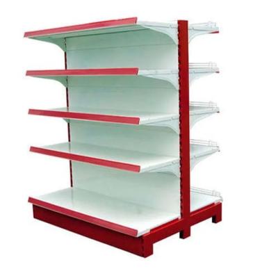 China 2023 New Shelves China Factory Customized Color Size Steel Double Side Rack for Supermarket Shop Supermarket Equipment for sale