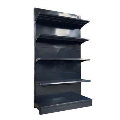 China Factory Customized Size Thickness Color black store shelves shelving display gondola rack retail display racks for sale